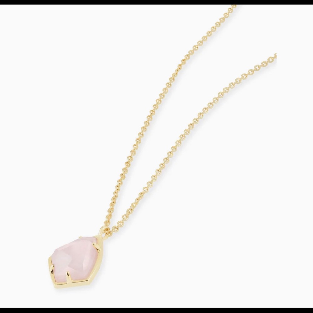 New Kendra Scott Cory Pendant Necklace Rose Quartz